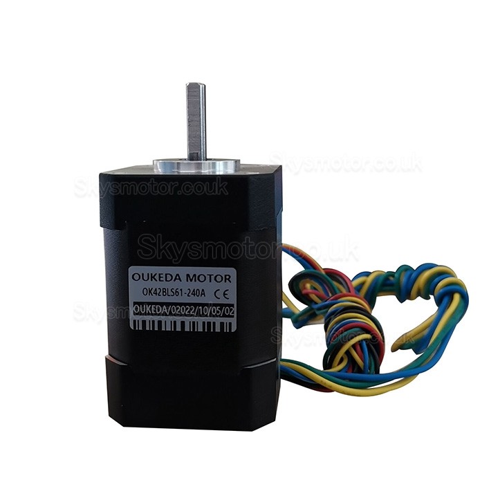 24V Brushless DC Motor OK42BLS 6.25Ncm-18.5Ncm 1500RPM/4000RPM 3 Phase Φ42mm Keyway